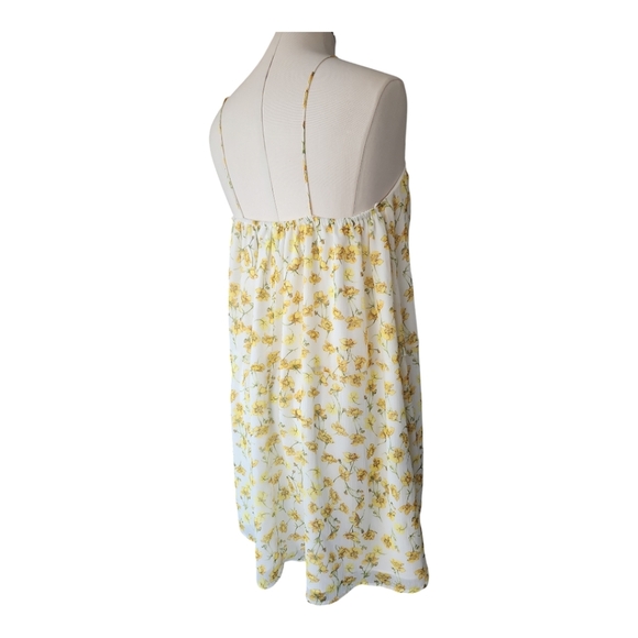 Mango Suit Collection White Yellow Floral Lightweight Flowy Dress 6 - Picture 6 of 8